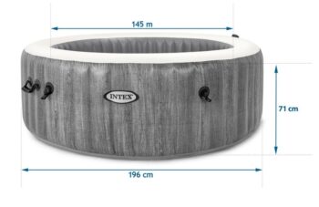 Nafukovacie jacuzzi s hydromasážou a Wi-Fi ovládaním 4 osoby
