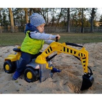 Nákladné auto s lyžicou, 76 cm, žltá