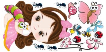 Nálepka do detskej izby pre dievčatko 60 x 120 cm