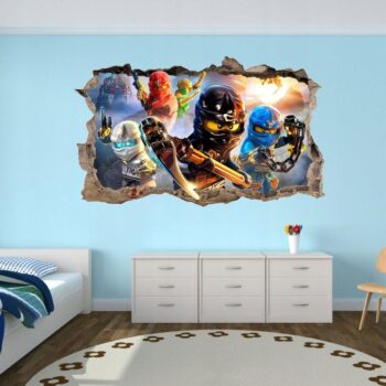 Nálepka na stenu NINJA GO 47x77cm
