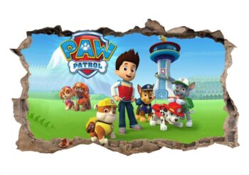 Nálepka na stenu Paw Patrol 47x77cm