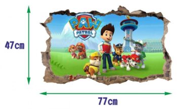 Nálepka na stenu Paw Patrol 47x77cm