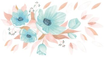 Nálepka na stenu do interiéru kytica modrých kvetov 150 x 300 cm