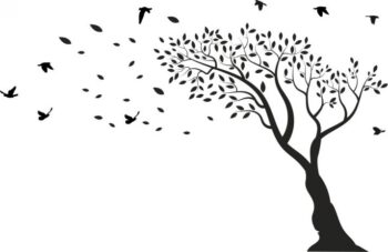 Nálepka na stenu do interiéru s motívom stromu 200 x 200 cm