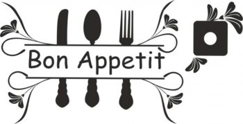 Nálepka na stenu s textom BON APPETIT 50 x 100 cm