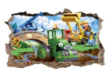 Nálepka na stenu staviteľ Bob 47 x 77 cm