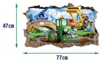 Nálepka na stenu staviteľ Bob 47 x 77 cm