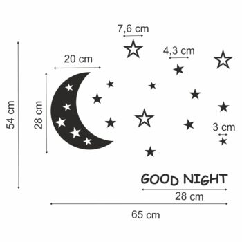 Nalepovacie detské dekorácie na stenu Good night