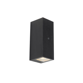 Nástenná lampa čierna 2-svetlo IP44 so senzorom súmraku - Baleno II