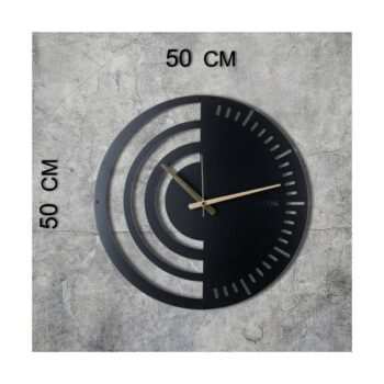 Nástenné hodiny Chrono Black, 50 x 50 cm