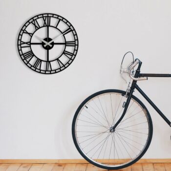Nástenné hodiny Enzoclock - S002 Black, 48 x 48 cm