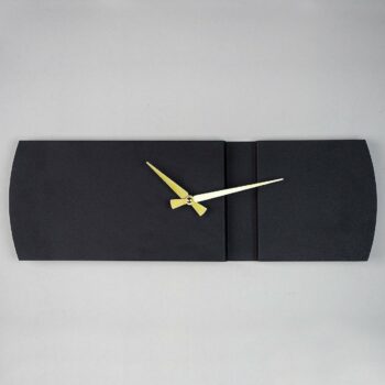 Nástenné hodiny Origami APS097, Black, 16 x 49 cm