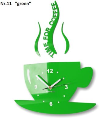 Nástenné hodiny Time for coffee čierna