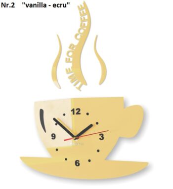 Nástenné hodiny Time for coffee čierna