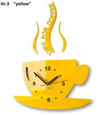 Nástenné hodiny Time for coffee čierna