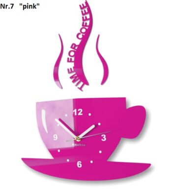 Nástenné hodiny Time for coffee čierna