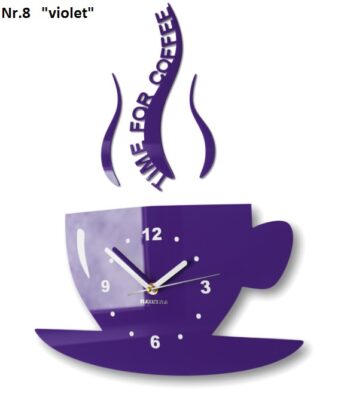 Nástenné hodiny Time for coffee čierna