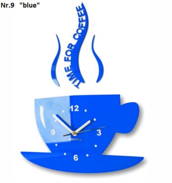 Nástenné hodiny Time for coffee čierna
