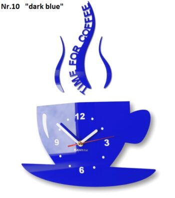 Nástenné hodiny Time for coffee čierna