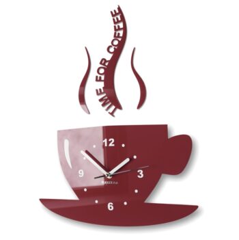 Nástenné hodiny Time for coffee hnedá