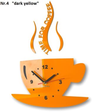 Nástenné hodiny Time for coffee sivá