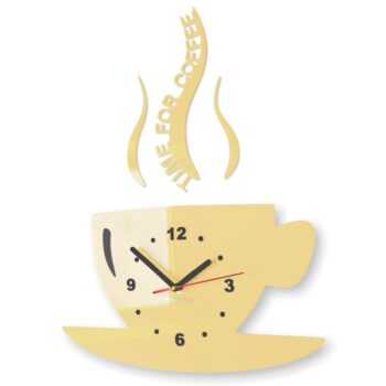 Nástenné hodiny Time for coffee vanilla-ecru
