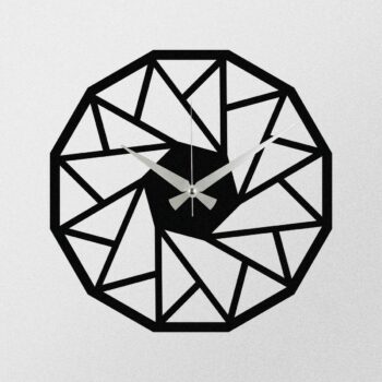 Nástenné hodiny Triangle S007 Black , 48 x 48 cm