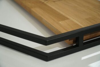 Nástenné hodiny v kombinácií dreva a kovu 80 cm