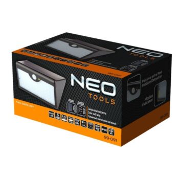 Nástenné solárne svietidlo + diaľkové ovládanie SMD LED 900 lm 99-091 NEO
