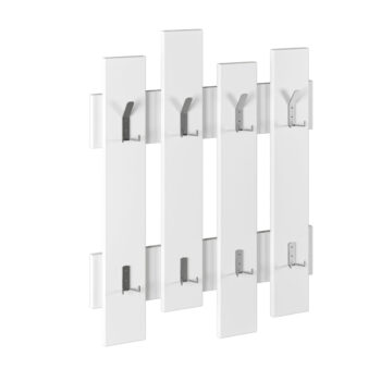 Nástenný vešiak Wave White