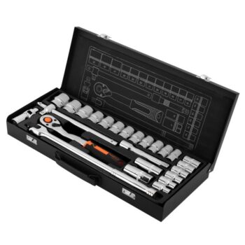 Nástrčné kľúče 1/2, sada 25 ks, CrV 10-036 NEO