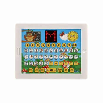 Náučný tablet múdrej sovy dvojjazyčný CZ+AJ, plast, 24x19x2 cm, na batérie so zvukom