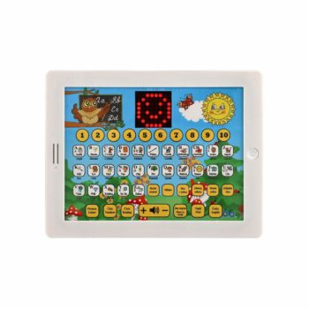 Náučný tablet múdrej sovy dvojjazyčný CZ+AJ, plast, 24x19x2 cm, na batérie so zvukom