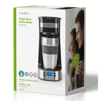 Nedis KACM310FBK osobný kávovar s termohrnčekom, 420 ml