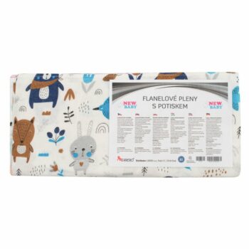 New Baby Flanelová Plienka S Potlačou 10 Ks