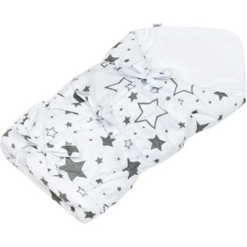 New Baby Klasická šnurovacia zavinovačka Sivé hviezdy