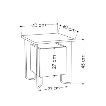 Nočný stolík Acres Nightstand Dark Coffee