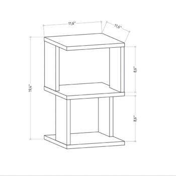 Nočný stolík Carter White Oak