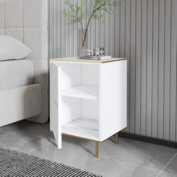 Nočný stolík Imaj Marble White