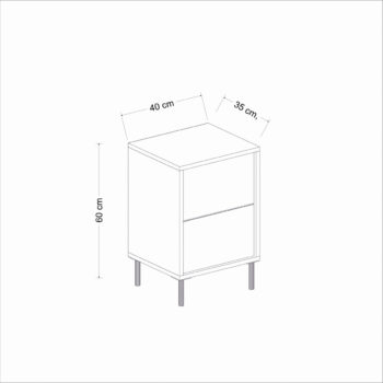 Nočný stolík Imaj Marble White