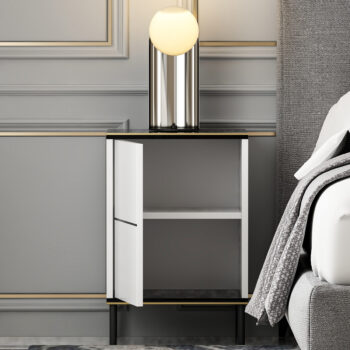 Nočný stolík Imaj White Marble