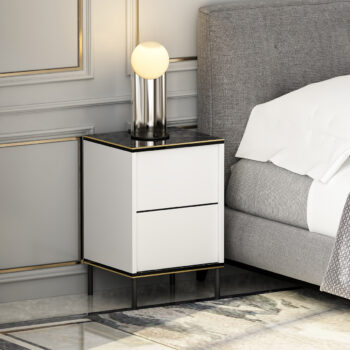 Nočný stolík Imaj White Marble