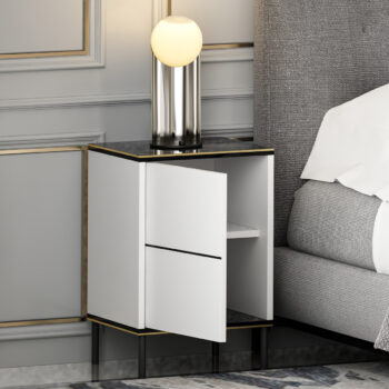 Nočný stolík Imaj White Marble