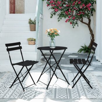 Predstavujeme vám kovový záhradný set Obax v elegantnej čiernej farbe, ktorý je ideálnym doplnkom pre vašu záhradu. Tento moderný set je navrhnutý tak, aby poskytoval pohodlie a štýl pre dve osoby. Vďaka svojej rozkladacej funkcii ponúka flexibilitu a praktickosť pri usporiadaní…