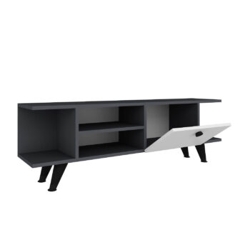 Štýlový TV stolík OHAIO pre vašu obývaciu izbuModerný a funkčný TV stolík OHAIO je skvelou voľbou pre každú obývaciu izbu. Vďaka kombinácii materiálu LTD a minimalistického designu vyniká svojou odolnosťou a estetikou. Tento stolík spája elegantný vzhľad s praktickým usporiadaním úložného priestoru.Hlavné vlastnosti:Rozmer: 45 x 120 x 29.6 cmMateriál: LTDPočet dvierok: 1 plné dvierkoVybavenie: dvierka plné a regálokFarba: antracit + bielaÚchytky: plastPlastové nožičkyHrúbka materiálu: 18 mmDodávame v demonteTV stolík OHAIO ponúka praktický úložný priestor, ktorý sa skladá z jedného dvierka a otvoreného regálku, ideálneho na umiestnenie elektroniky alebo dekorácií. Vďaka plastovým úchytkám a nožičkám je stolík ľahko ovládateľný a stabilný na rôznych typoch podláh.Prineste si do svojej obývačky štýl a funkčnosť s TV stolíkom OHAIO, ktorý dokonale doplní váš interiér.