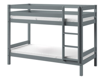 <p>Predstavujeme vám <strong>drevenú poschodovú posteľ Olaf</strong>, ktorá je ideálnym riešením pre moderné interiéry. Táto posteľ s rozmermi 90x190 cm ponúka praktické a štýlové riešenie pre vašu spálňu alebo detskú izbu. Vďaka svojmu elegantnému sivému prevedeniu sa ľahko prispôsobí rôznym…