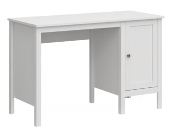 Písací stôl Olje 1D/1155 v elegantnej bielej farbe je ideálnym riešením pre detskú izbu alebo pracovný kút. Tento moderný stôl od značky KONDELA ponúka praktický a funkčný dizajn, ktorý sa hodí do každého interiéru.