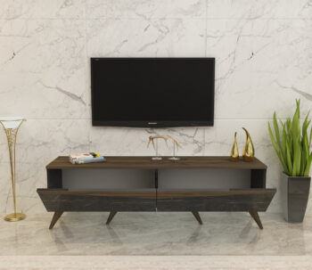TV stolík OPAL - elegantné a praktické riešenie pre vašu obývaciu izbuTV stolík OPAL je ideálnou voľbou pre modernú obývaciu izbu. Jeho elegantný dizajn dodá interiéru štýl a funkčnosť.Vyrobený z kvalitného materiálu LTD s hrúbkou 18 mm, OPAL ponúka nielen atraktívny vzhľad, ale aj dlhú životnosť. Stolík je vybavený praktickou skrinkou s dvoma dvierkami, ktorá poskytuje dostatok úložného priestoru pre vaše multimediálne zariadenie alebo iné nevyhnutnosti.Hlavné vlastnosti produktu:Typ tovaru: TV stolíkVhodné do miestnosti: obývacia izbaMateriál: LTDRozmery: 46 x 150 x 29.6 cmFarba: čierna + orechVybavenie: skrinkaPočet dvierok: 2Dodatočné informácie: Dodávame v demonte, plastové nožičkyTV stolík OPAL je dodávaný v demontovanom stave a je ľahké ho zostaviť. Plastové nožičky zaisťujú stabilitu a ochranu podlahy.