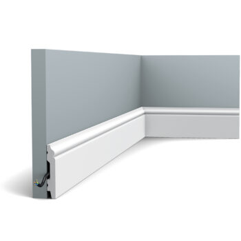 ORAC Decor, ORAC podlahová lišta SX165, 2000x69x11 mm, biela