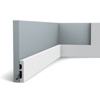 ORAC Decor, ORAC stropné, podlahová a lemovacie lišta SX157, 2000x66x13 mm, biela